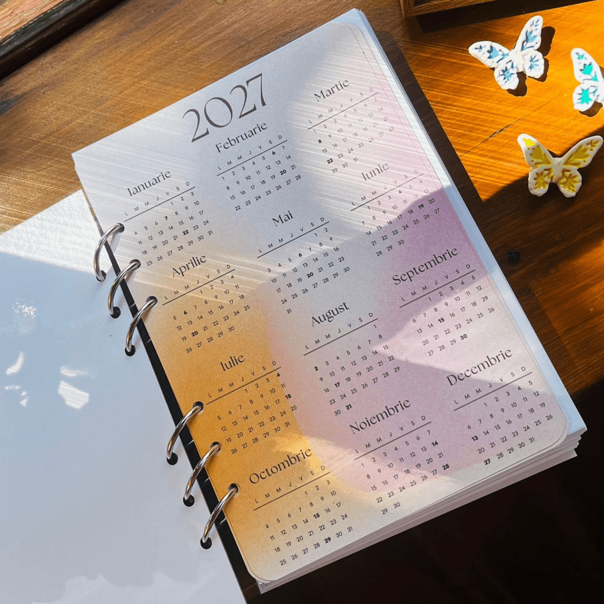 Agenda Manifestarii 2027 cu 3 coperti interschimbabile