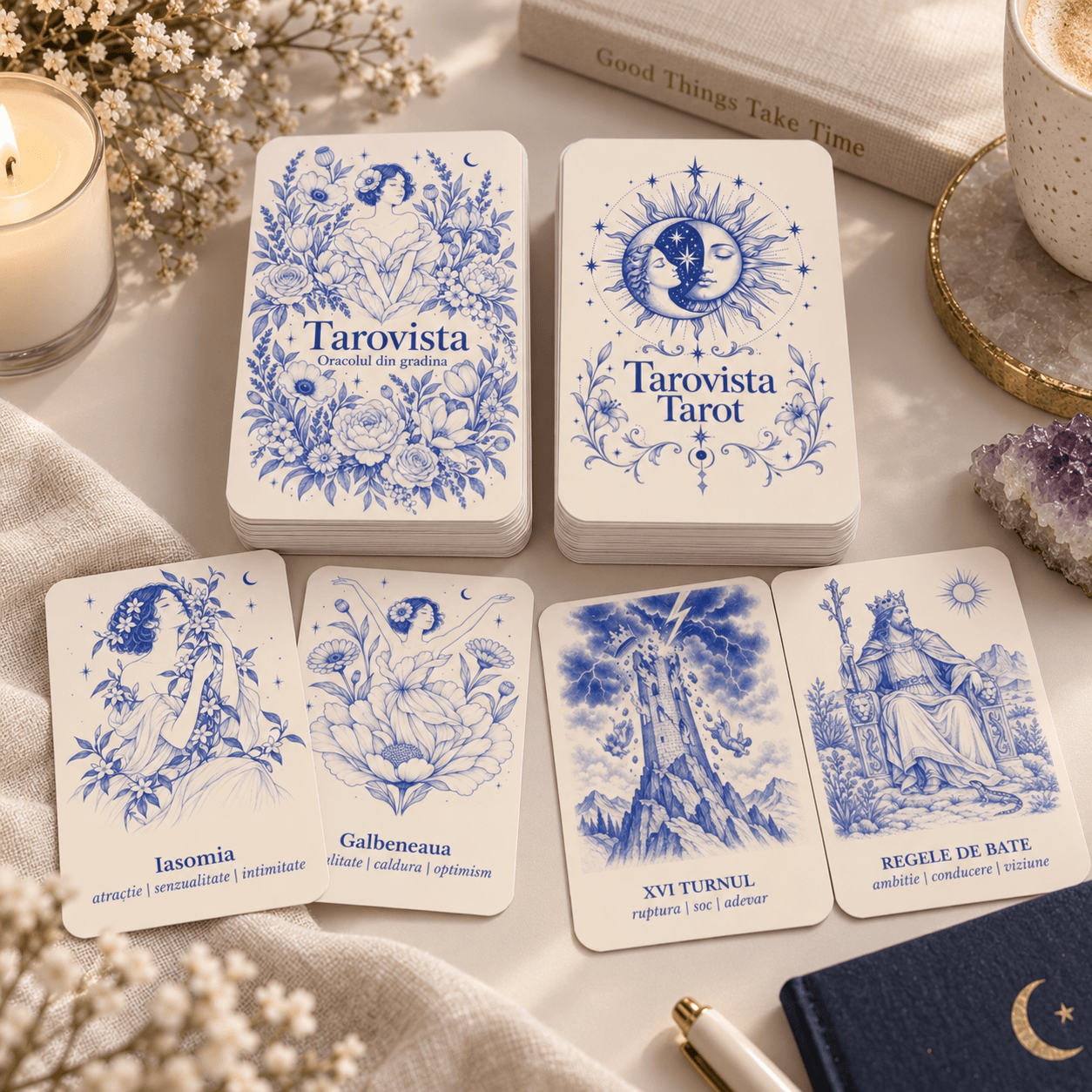 Set Tarovista Tarot + Oracolul din gradina, 2 pachete